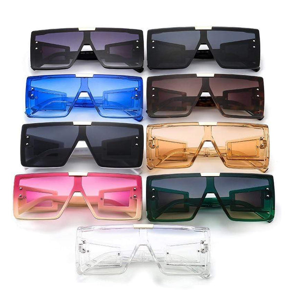 Oversized Square Luxury Sunglasses Brand Designer Fashion One Lens Men Women Shades UV400 Vintage Glasses