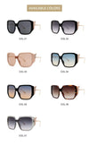 Fashion Diamond Wings Vintage Oversized  Women Shades