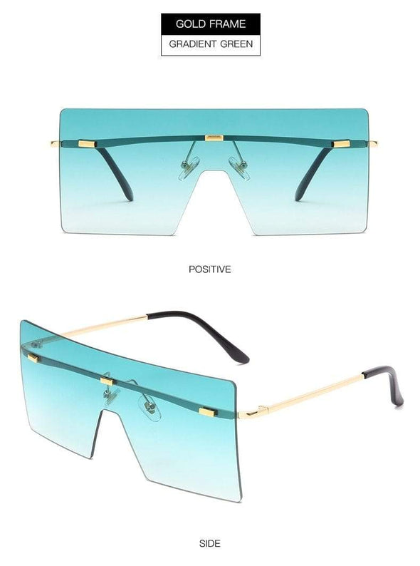 Big Square Rimless Sunglasses