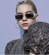 Fashion Rectangle Small Sunglasses Women Mirror Sunglasses