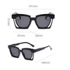 Blue Red Square Sunglasses  Fashion Women's Vintage Shades