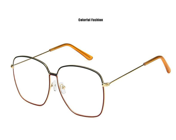 Fashion Metal Women Sunglasses Mirror Classic Large frame Retro Street Beat Glasses Travel Oculos De Sol UV400