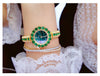 2022 Small Dial Diamond Elegant  Wristwatches Dress Green Watch (with a ins Bracelet as gift)