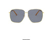 Fashion Metal Women Sunglasses Mirror Classic Large frame Retro Street Beat Glasses Travel Oculos De Sol UV400