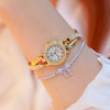 Women Diamond Elegant Dress Quartz Rhinestone Watches (with a ins Bracelet as gift)