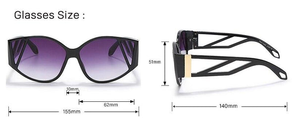 Steampunk Cat Eye Sunglasses Luxury Brand Designer Sunglasses Men Retro Vintage Sunglasses Eyewear