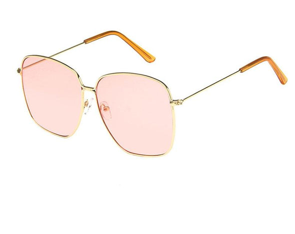 Fashion Metal Women Sunglasses Mirror Classic Large frame Retro Street Beat Glasses Travel Oculos De Sol UV400