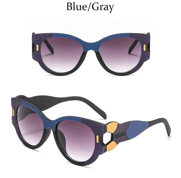 New Trend Individual Character Sunglasses Women Elegant High Quality Big Frame Designer Cat Eye Glasses Female Lady