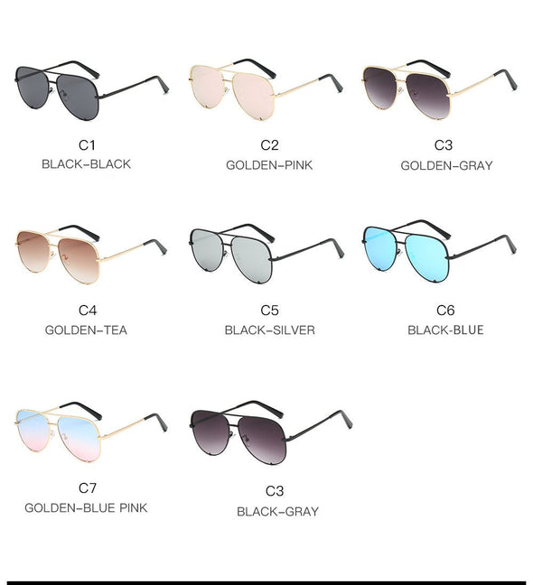 New Fashion Brand Designer Ladies Pilot Sunglasses Women Men Goggle Gradient Sun Glasses For Female Mirror Shades UV400