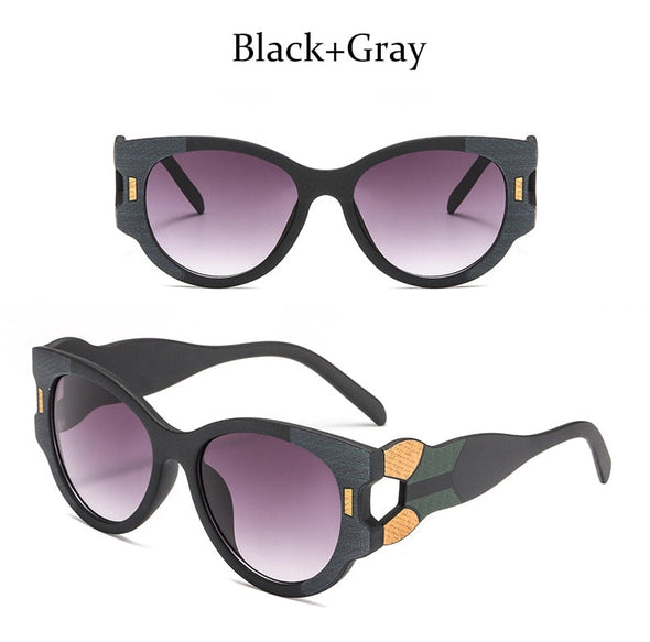 New Trend Individual Character Sunglasses Women Elegant High Quality Big Frame Designer Cat Eye Glasses Female Lady