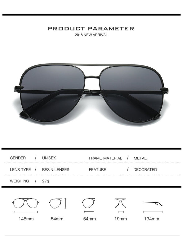 New Fashion Brand Designer Ladies Pilot Sunglasses Women Men Goggle Gradient Sun Glasses For Female Mirror Shades UV400