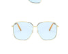 Fashion Metal Women Sunglasses Mirror Classic Large frame Retro Street Beat Glasses Travel Oculos De Sol UV400