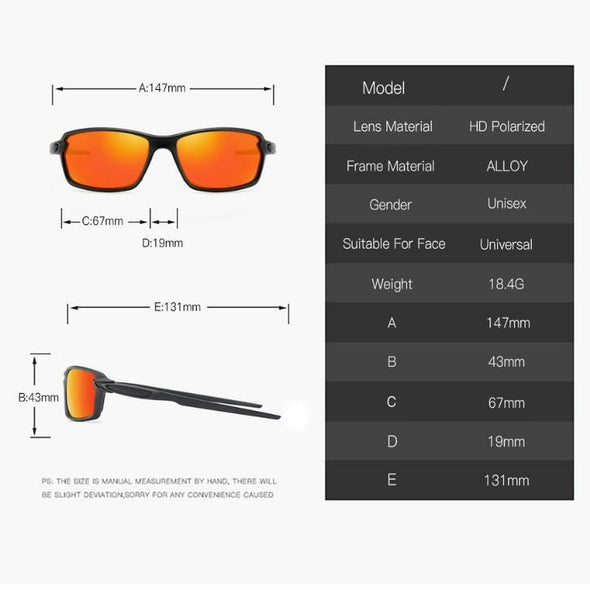 New AORON Men /women Polarized Sunglasses Classic Sports Driving Sun Glasses TR Frame Mirror Lens UV400 Link Clear Shades