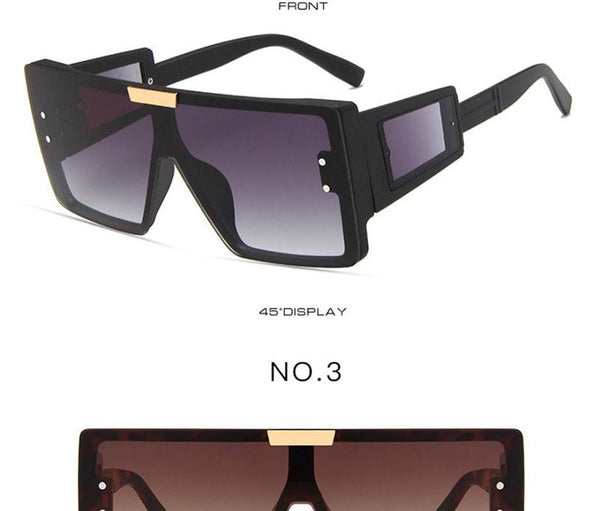 Oversized Sunglasses Women Siamese Square Women Sun Glasses Luxury Brand Designer Sunglasses For Women/Men Goggles