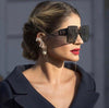Fashion Protable Big Square Women Gradient Sunglasses
