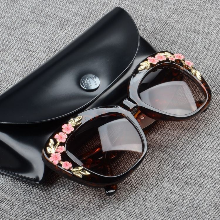 Brand Design Cat Eye Square Ladies Sunglasses Decorative Fashion Women –  Jollynova