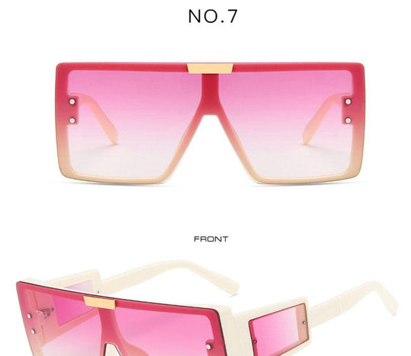 Oversized Sunglasses Women Siamese Square Women Sun Glasses Luxury Brand Designer Sunglasses For Women/Men Goggles