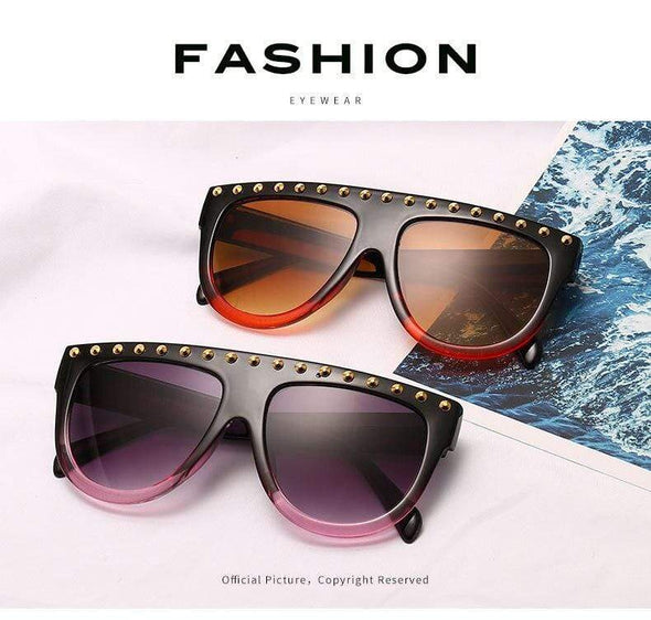 luxury Oversized diamond sunglasses Women fashion unique big frame Glasses Eyewear Clear lens Trend sunglasses lady Glasses