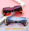 Women Luxury Sunglasses Oversized One Lens Fashion Shades UV400 Vintage Glasses