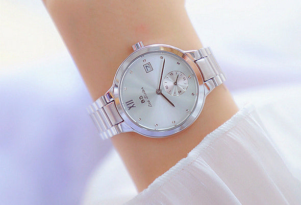 2022 Famous Brand Unique Stainless Steel Waterproof Gold Wrist Watches (with a ins Bracelet as gift)