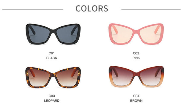 Oversized Cat Eye Sunglasses Women Fashion Vintage Butterfly Shades Brand Designer Sun Glasses UV400 Gafas Eyewear