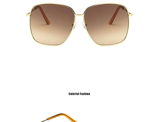 Fashion Metal Women Sunglasses Mirror Classic Large frame Retro Street Beat Glasses Travel Oculos De Sol UV400