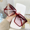 Imwete New Vintage Square Oversized Sunglasses Women Men Brand Designer Transparent Gradient Sun Glasses Big Frame Eyewear UV400