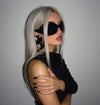Irregular Hip Hop Oval Oversized Sunglasses For Women Cool Sports Wrap Around Round Sun Glasses Men Y2K Gothic Shades Goggles