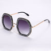 Round Sunglasses Oversize Crystal Frame Eyeglasses Diamond Eyewear UV400 Shades