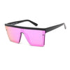 Big Flat Top Shield Sunglasses Women Men Square Mirror Sun Glasses for Women Men UV400 Oversized