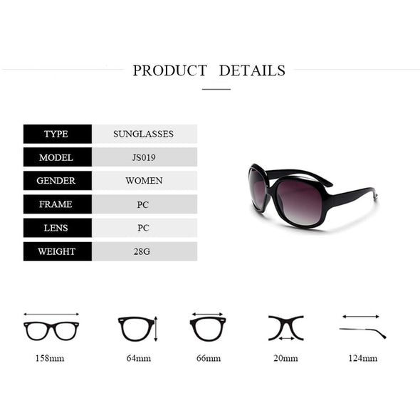 Oversized Polarized Sunglasses Women Luxury Brand Designers Oval Sun Glasses Vintage Black Shades zonnebril dames