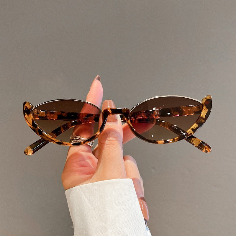 Fashion Sunglasses For Women Trendy Cateye Luxury Brand Vintage