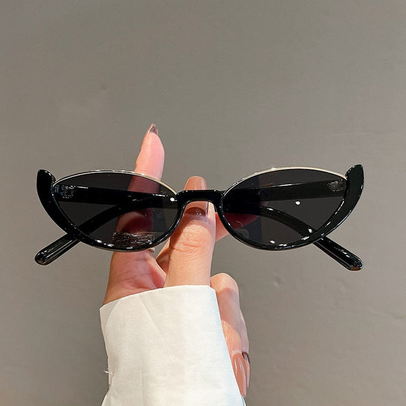 New in Small Cat Eye Sunglasses Women Trendy Vintage Composite Shades Eyewear Fashion Luxury Brand Designer Sun Glasses