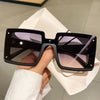 Oversize Square Men Women Sunglasses Fashion Vintage Mirror Shades Eyewear Luxury Brand Designer UV400 Goggle Sun Glasses