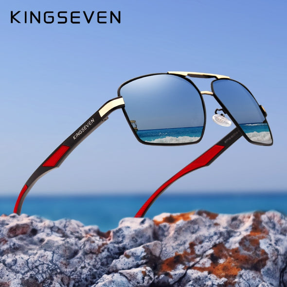 Aluminum Men's Sunglasses Polarized Lens Brand Design Temples Sun glasses Coating Mirror Glasses Oculos de sol 7719