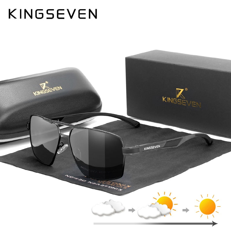 KINGSEVEN Aluminum Men's Sunglasses Polarized Lens Brand Design Templ –  Jollynova