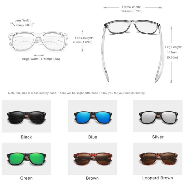 New Black Walnut  Wood Polarized Sunglasses Men's Glasses Handmade  Protection Eyewear Retro Wooden Box