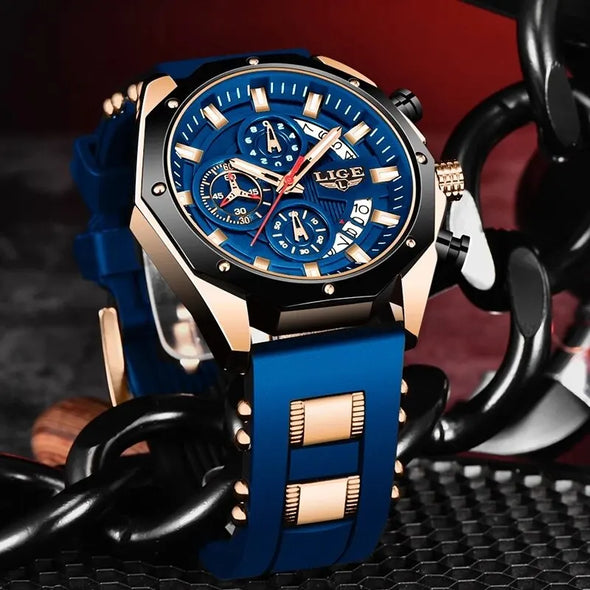 JOLLYNOVA Fashion Men Watches Top Brand Luxury Silicone Sport Watch Men Quartz Date Clock Waterproof Wristwatch Chronograph Clock Man