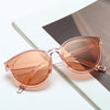 Retro Cat Eye Sunglasses Women Luxury Coating Mirror Round Sun Glasses Female Vintage Eyewear Oversized Men Oculos De Sol