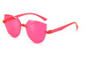 Ladies Cat Ear Sunglasses Frameless Jelly Transparent Sunglasses Retro All-in-one Ocean Piece Candy Color Sunglasses