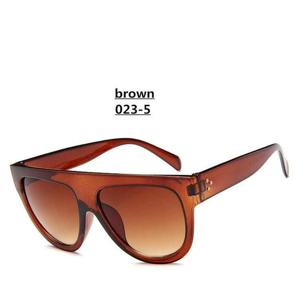 Flat top Oversized Sunglasses Women Retro Big Frames UV400 Sunglasses