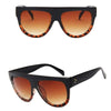 Flat top Oversized Sunglasses Women Retro Big Frames UV400 Sunglasses