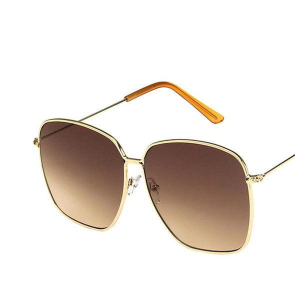 Fashion Metal Women Sunglasses Mirror Classic Large frame Retro Street Beat Glasses Travel Oculos De Sol UV400