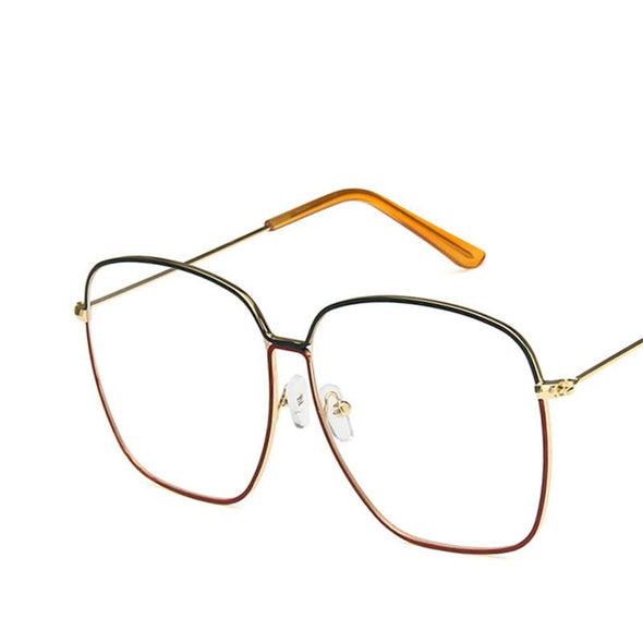 Fashion Metal Women Sunglasses Mirror Classic Large frame Retro Street Beat Glasses Travel Oculos De Sol UV400
