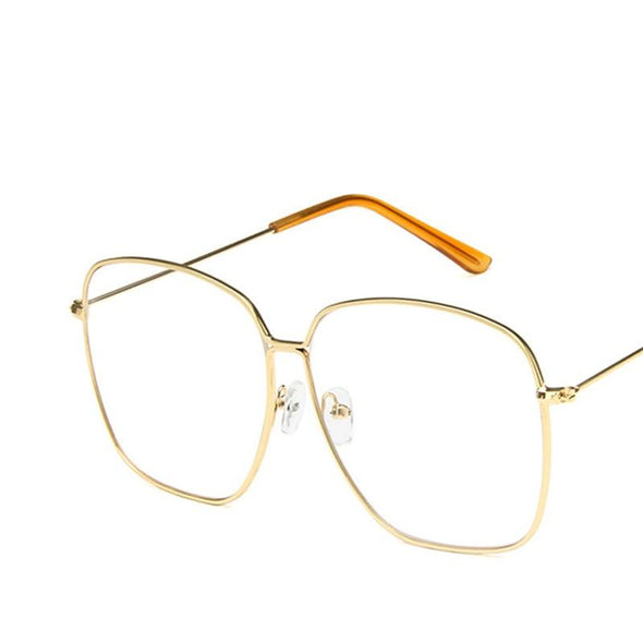 Fashion Metal Women Sunglasses Mirror Classic Large frame Retro Street Beat Glasses Travel Oculos De Sol UV400