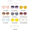 Fashion Metal Women Sunglasses Mirror Classic Large frame Retro Street Beat Glasses Travel Oculos De Sol UV400