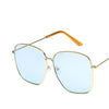 Fashion Metal Women Sunglasses Mirror Classic Large frame Retro Street Beat Glasses Travel Oculos De Sol UV400