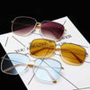 Fashion Metal Women Sunglasses Mirror Classic Large frame Retro Street Beat Glasses Travel