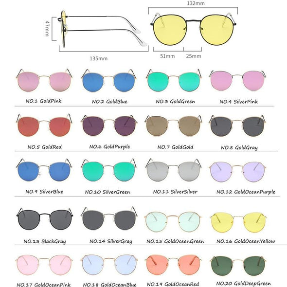 Fashion Retro Sunglasses Men Round Vintage Glasses for Men/Women Luxury Sunglasses Men Small Lunette Soleil Homme