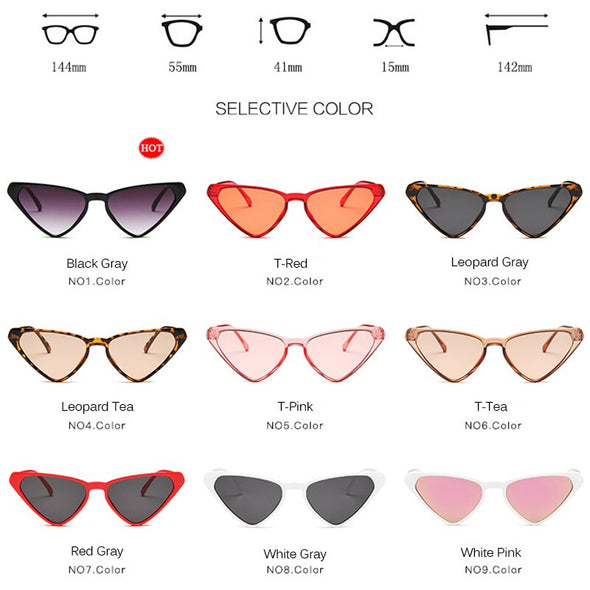 Cat Eye Sunglasses   Luxury Brand Designer Glasses Women/Men Triangle Eyewear